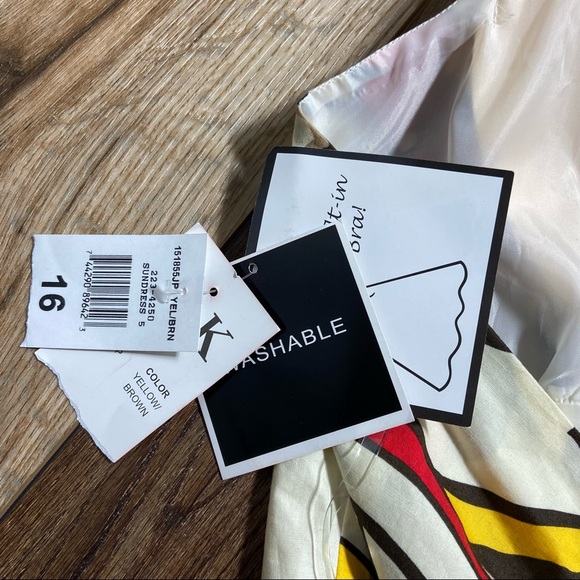 R & K Originals Floral Halter Dress New Size 16 - Picture 6 of 11